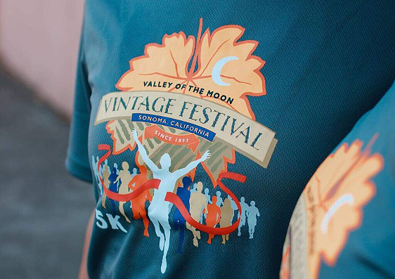 blue vintage festival logo tshirt